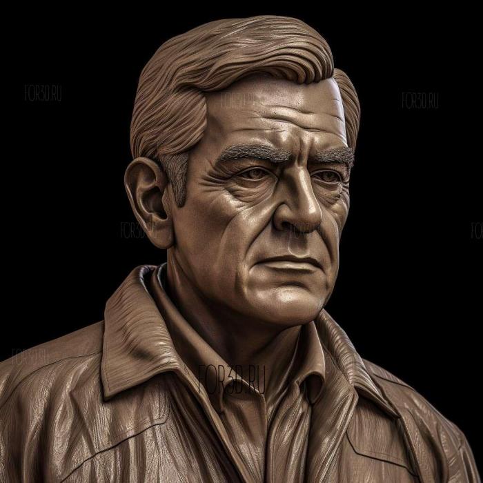 George Clooney 4 stl model for CNC